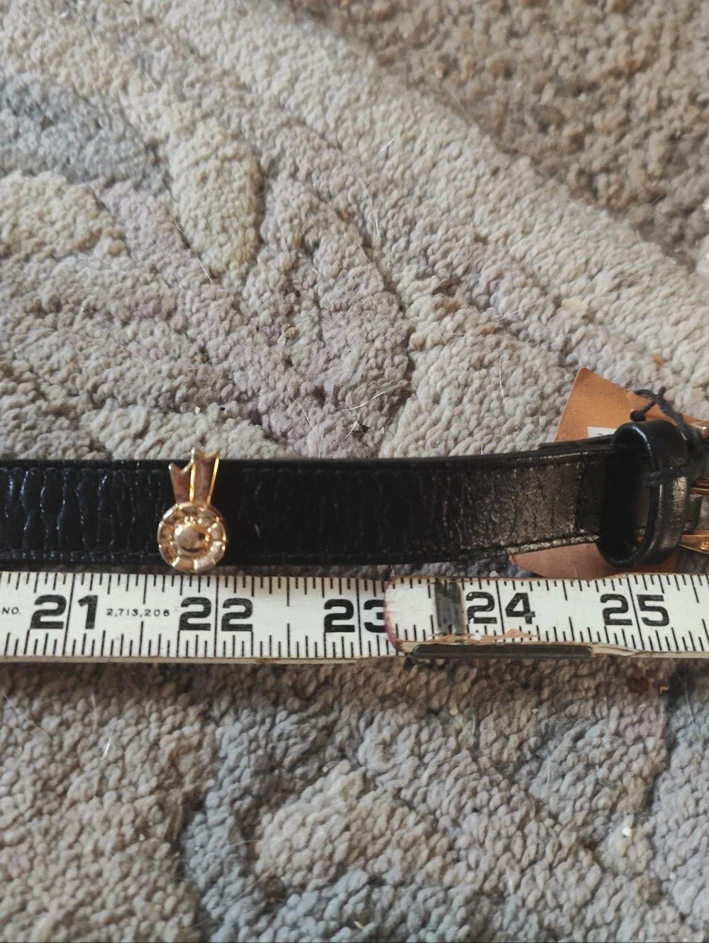 Black Women's Equestrian  Leather Blue Ribbon Belt